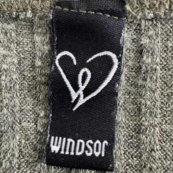 Windsor Ribbed Olive Green Knit Bodysuit with Sleeves - Picture 3 of 3